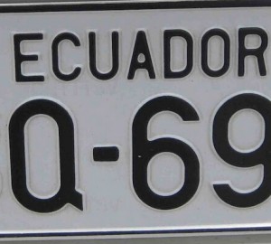 厄瓜多尔车牌图片